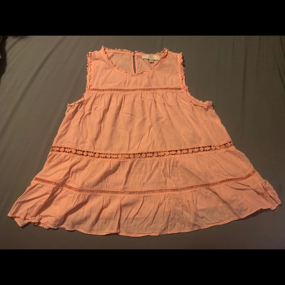 Flowy festival tank top with crochet cuts